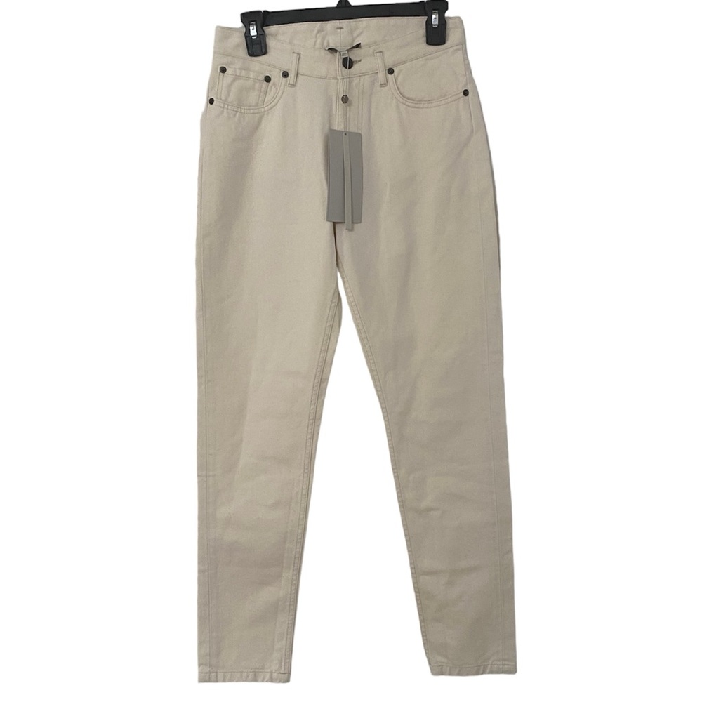 NWT ARJE Bambi Denim Pants 6 Antique Ivory